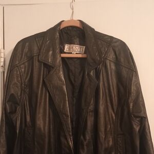 Avanti Dark Leather Coat